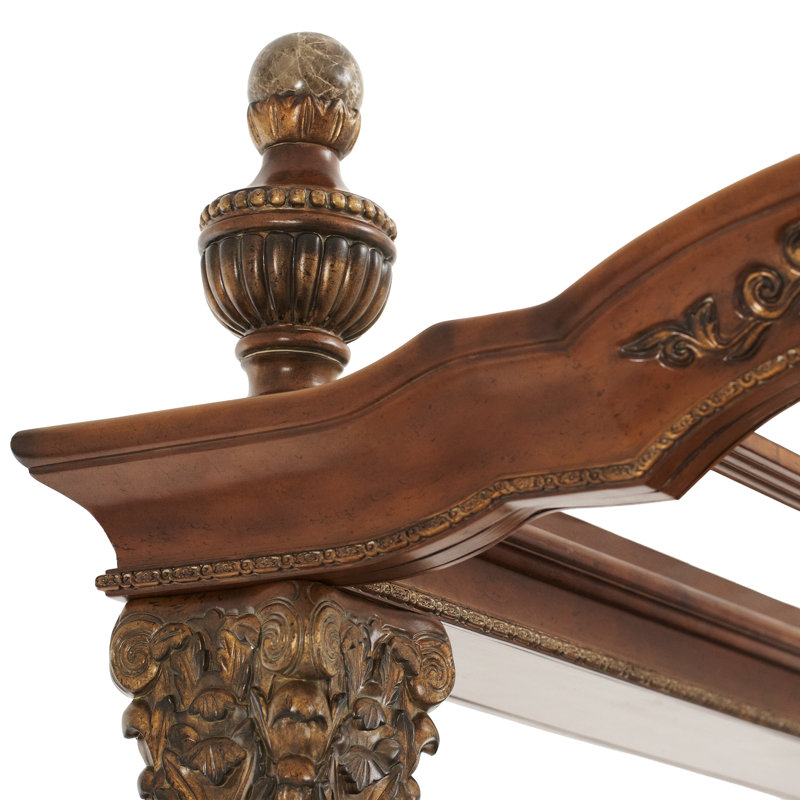 Villa Valencia Solid Wood Canopy Bed, California King