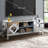 Mirrored Tv Stand With Open Storage Space