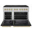 ZLINE Autograph Edition 48 in. 6.7 cu. ft. Paramount Dual Fuel Range W/ 8 Burner DuoPro Cooktop and Dual Ovens in Satin Stainless Steel W/ Black Matte Doors and Polished Gold Accents-1542491018