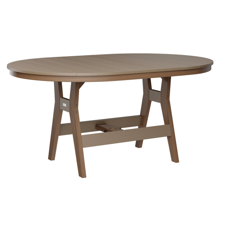 Table de bar berlinoise Berlin, Acajou antique, 38.87" H x 64" W x 44" D, Bois vieilli