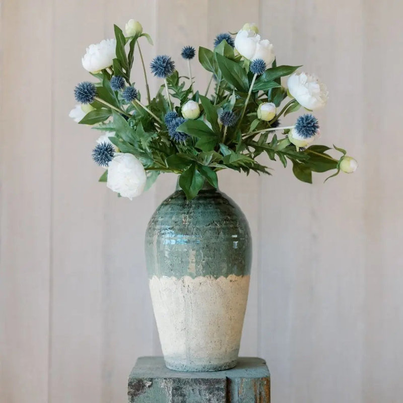 26" Artificial Blue Thistle Stems