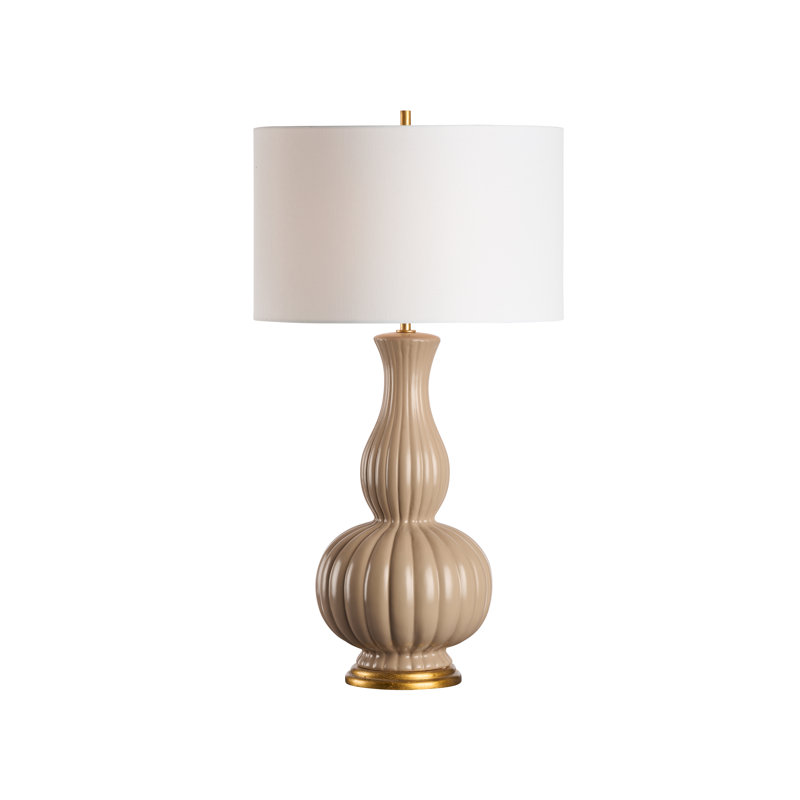 Augusta Lamp - Olive, Beige/Gold