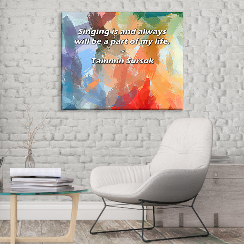 Toile tendue Astoria Grand Gallery par Tammin Sursok: «Le chant est et sera toujours une partie de ma vie, H 28 po x l 40 po