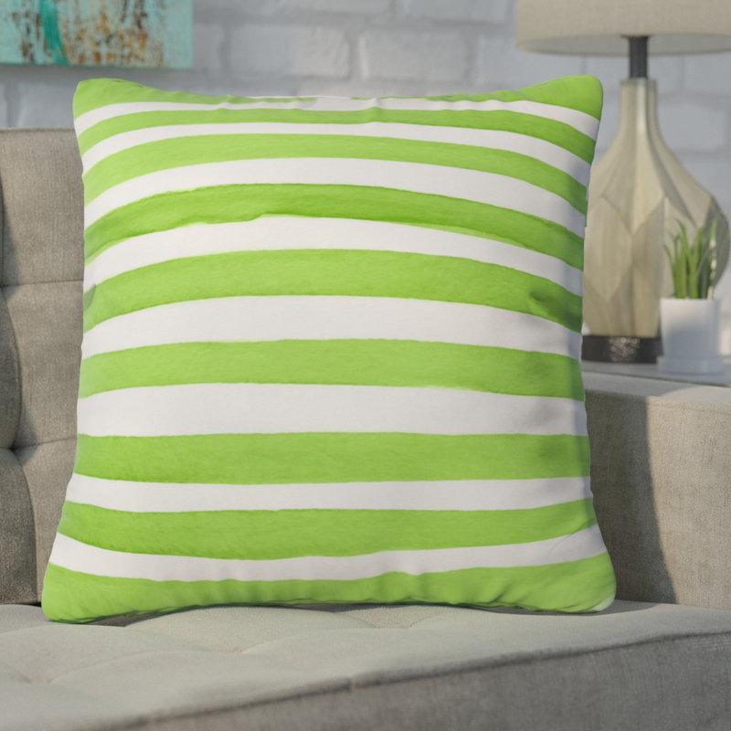 Social Proper Spruce Stripes Throw Pillow, 16" x 16"