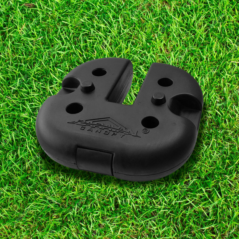 Black Rubber Coated Cement Canopy Weight Plates, Set of 4