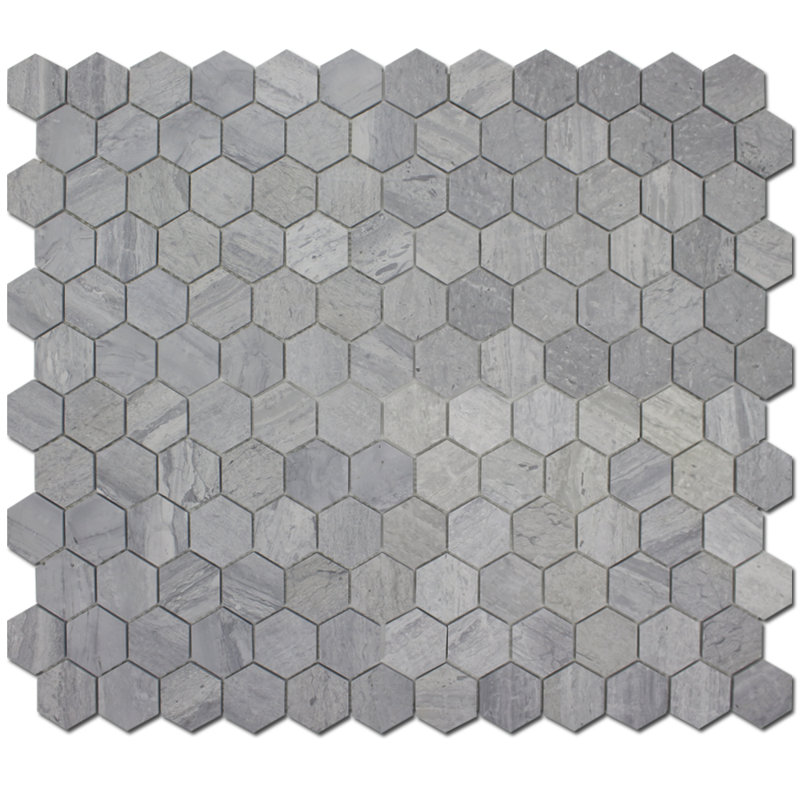 2" x 2" Marble Honeycomb Mosaic Wall & Floor Tile, Blue Savoy