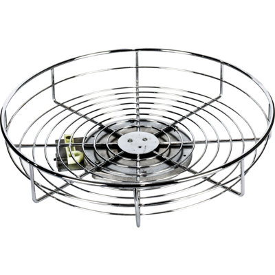 18" Polished Chrome Single Shelf Lazy Susan