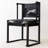 Black Solid back side Chair(Set of 2)