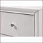 Commode, commode crocodile embossée à 5 tiroirs Modern Glam White Frost | Blanc | Bois massif-291614675