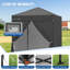 Auvent escamotable 6 x 4 pi avec 4 parois latérales amovibles, abris de jardin faciles à installer-123610407