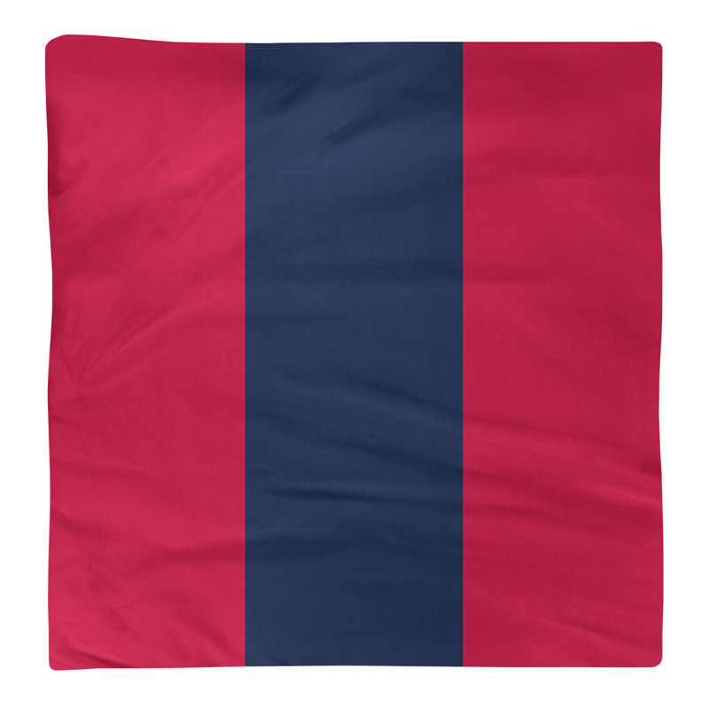 Cotton No Pattern Square Napkin, Scarlet Red/Navy Blue