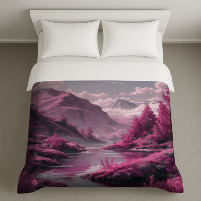 Housses de couette Pink Mountain Landscape
