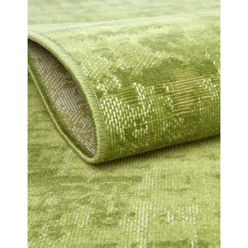 Green Area Rug, Green, Rectangle 7'10" x 11'