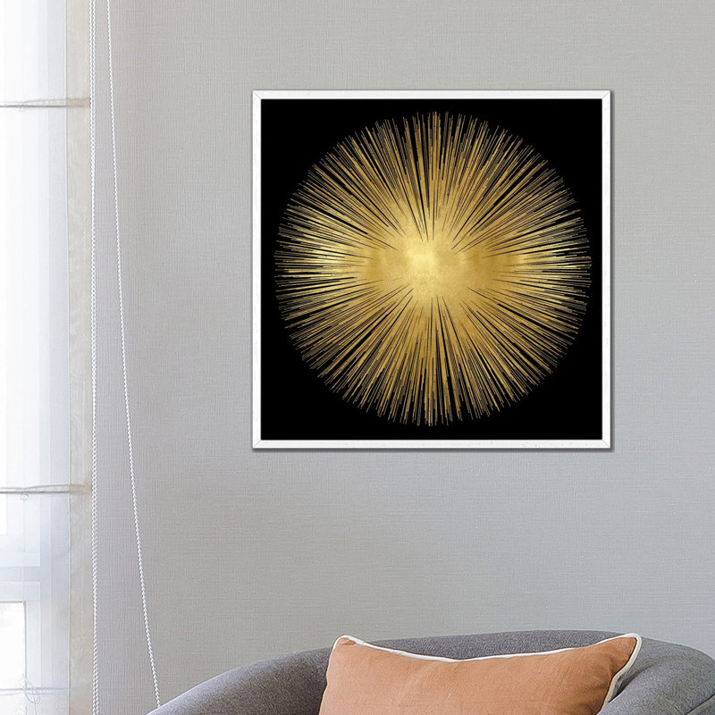 Sunburst by Abby Young - Print on Canvas, 66.04 cm H x 66.04 cm W, White Framed Canvas, White