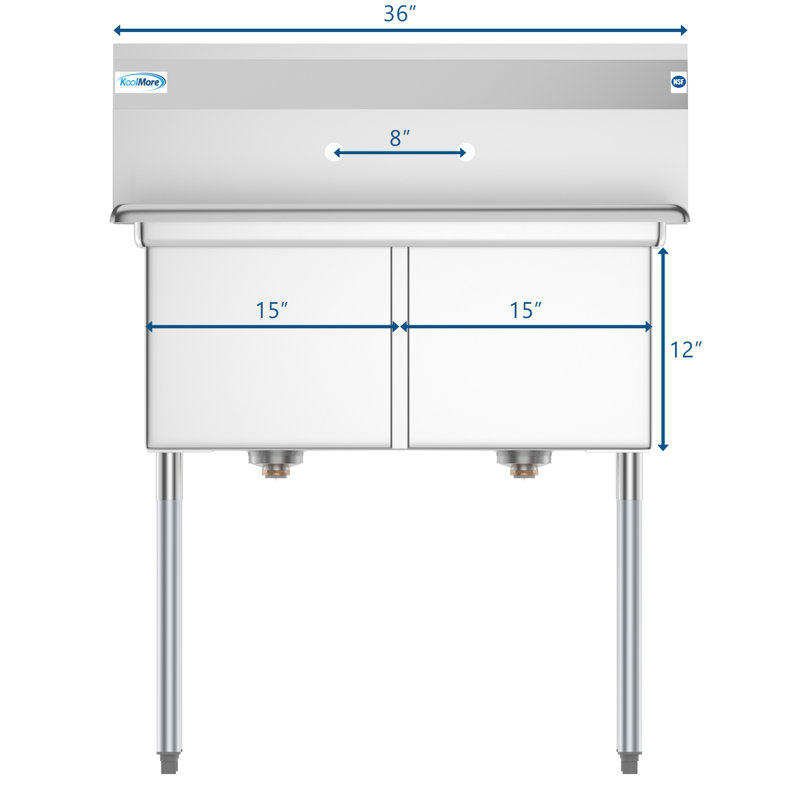 Évier de service autoportable 36 po x 21 po