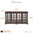Eyisean 59" LED Curio Cabinet with 7 Color Lights, Vintage Glass Display Case with Glass Doors, Smartphone-Controlled, Short Wooden China Cabinet with Adjustable Shelves for Living Room, Entryway-1298126222