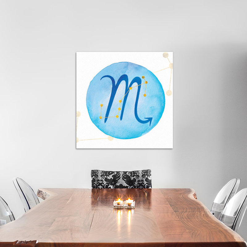 Éclairage de constellations avec constellation, reproduction d’art sur toile tendue, H 26 po x l 26 po x P 1,5 po