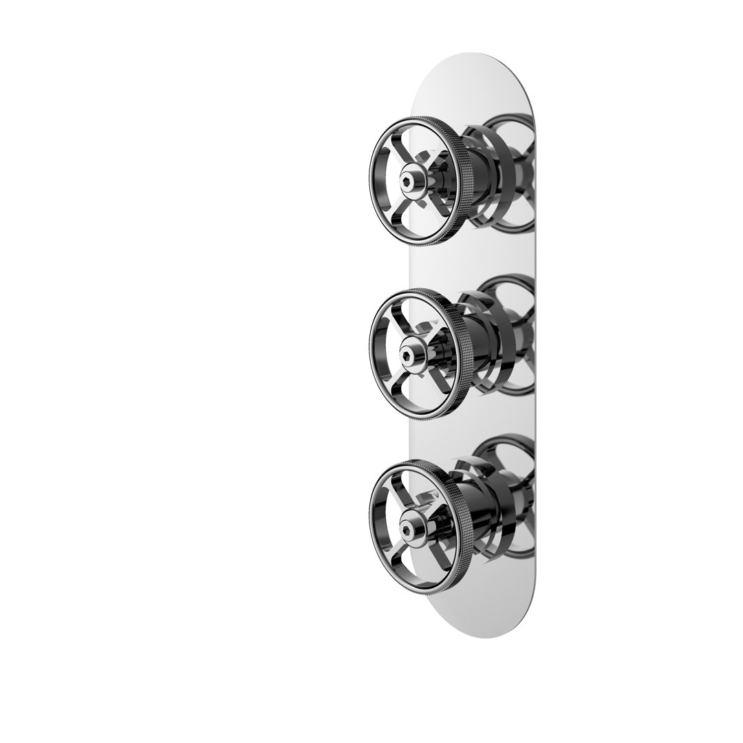 Industrial Valves Triple Concealed Diverter Shower Valve