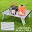 Chaise de plage inclinable avec table Hentges