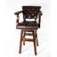 Tabouret de bar pivotant capitonné trophée brun 30 po-61924288-61558326
