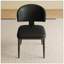 Ensemble de 2 chaises de salle à manger, chaises de maison de conception moderne, chaises de salle à manger en cuir de polyuréthane pour la salle à manger de cuisine - noir