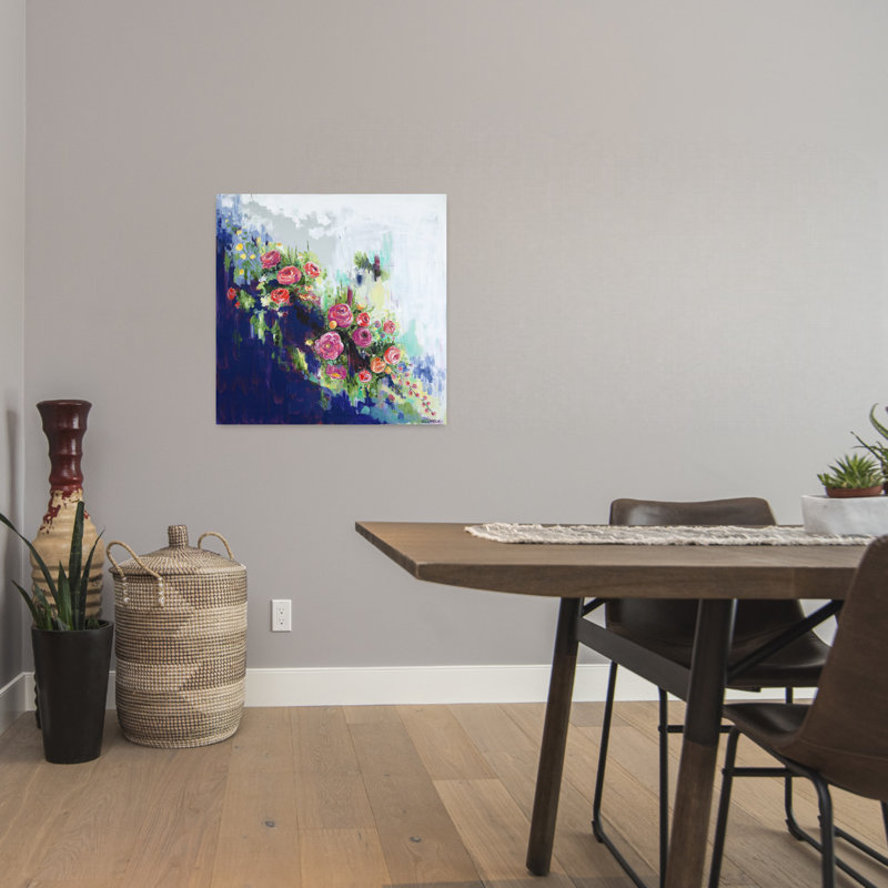 The Dance, art floral contemporain, H 24 po x l 24 po