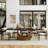  Modern Rectangular Sintered Stone Dining Table with Pedestal Base-654490484-666994732