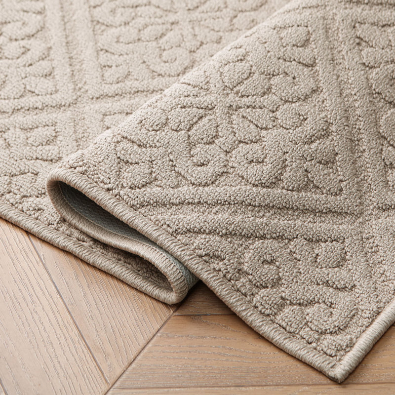 Laura Ashley Austell Solid Hi-Low Tufted Rugs, Runner 2'2" x 5', Brown