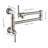 Modern Brass Pot Filler - Wall Mounted, Two-Attachment Arm, Folding, Brushed Nickel, Corrosion Resistance, Peaceful Water Foldable, Stable Flow