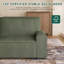 Modern 220CM 3-Seater Corduroy Sofa With Ultra-Wide Square Armrests, Cup Holders and Storage Pockets-1175750335