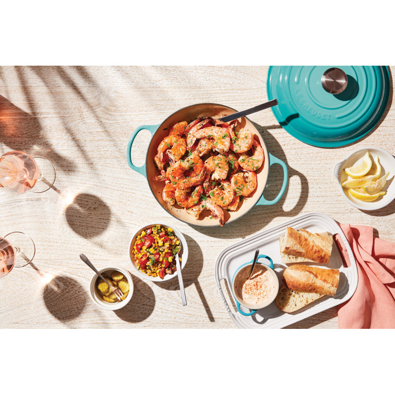 Le Creuset Signature Enameled Cast Iron Braiser with Lid, Caribbean