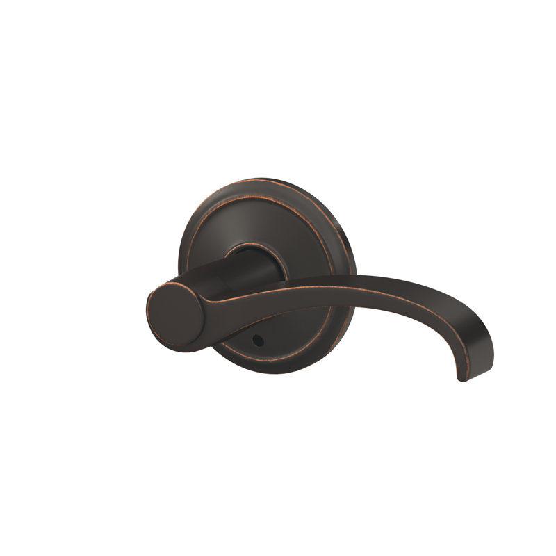 Whitney Hall-Closet and Bed-Bath Lever with Alden Trim, Aged Bronze