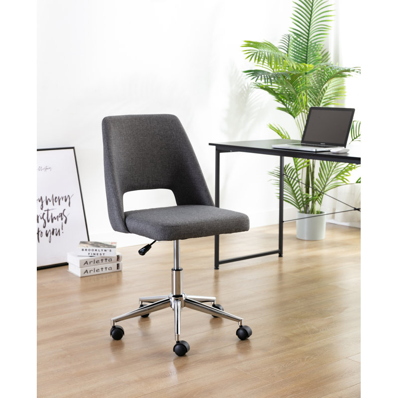 Linen Task Chair, Dark Grey