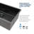 28" L x 18" W Undermount Kitchen Sink Gunmetal Black Sink 16 Gauge Stainless Steel Single Bowl Sink