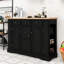 Buffet classique avec tablettes ouvertes, tablettes réglables, supports de porte et tiroirs Classic-130057263