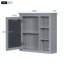Armoire de salle de bain murale 30 po x 28 po avec miroir, 3 tablettes ouvertes-1454608520