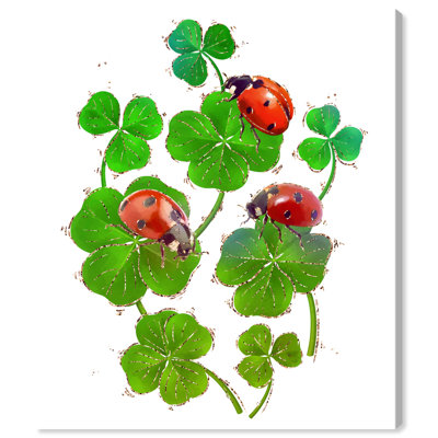 Animals Ladybugs at the Garden Insects  Painting on Canvas