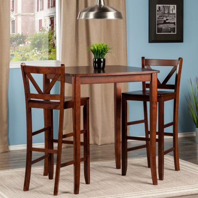 Javone - Person Walnut Solid Wood Solid Wood Top Four Leg Dining Set