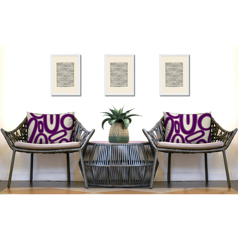 Oreiller réversible intérieur / extérieur Dina Tribal, 20 po x 14 po, Mauve