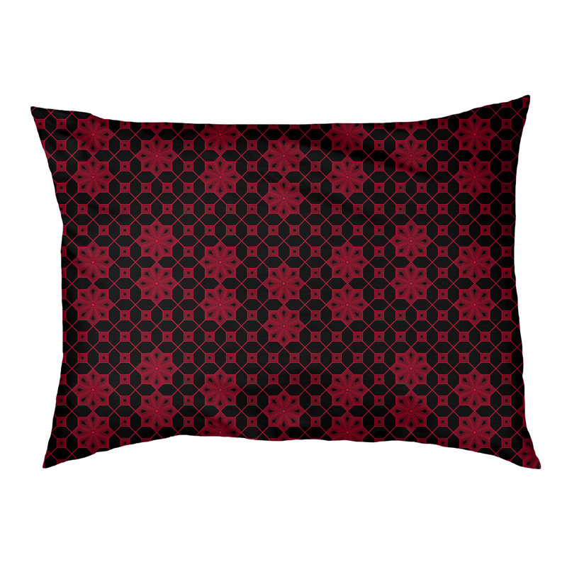 Coussin pour chien Byrge, Grand (H 17 po x l 52 po x P 42 po), Rouge / Noir