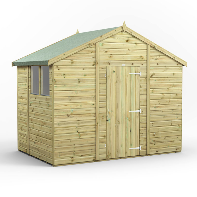 Powersheds 6 x 10ft Premium Pressure Treated Timber Apex Garden Shed