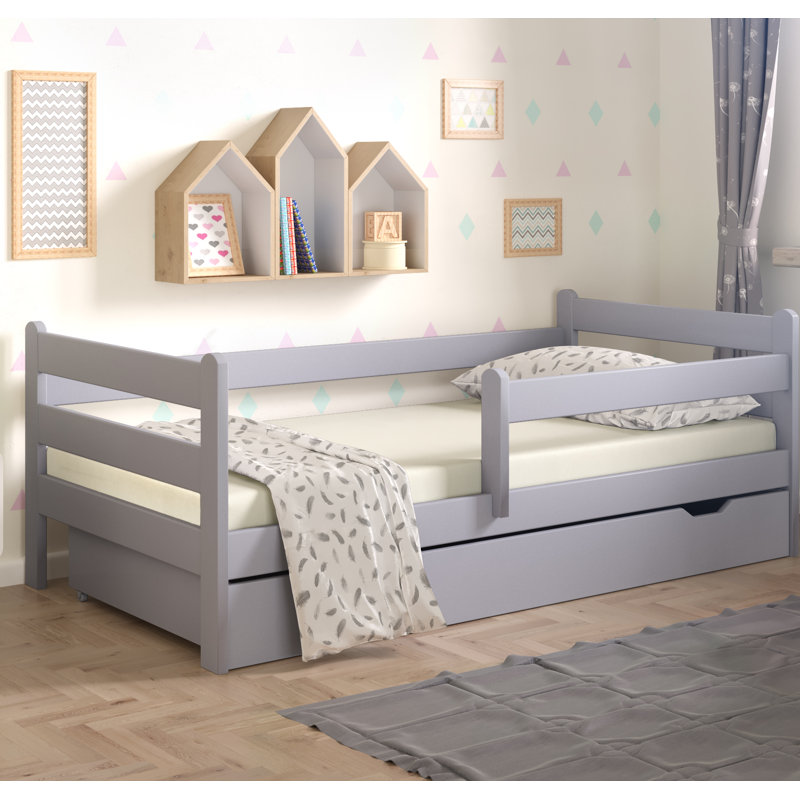 Standard with Storage Included, European Toddler (80 x 160cm), Grey