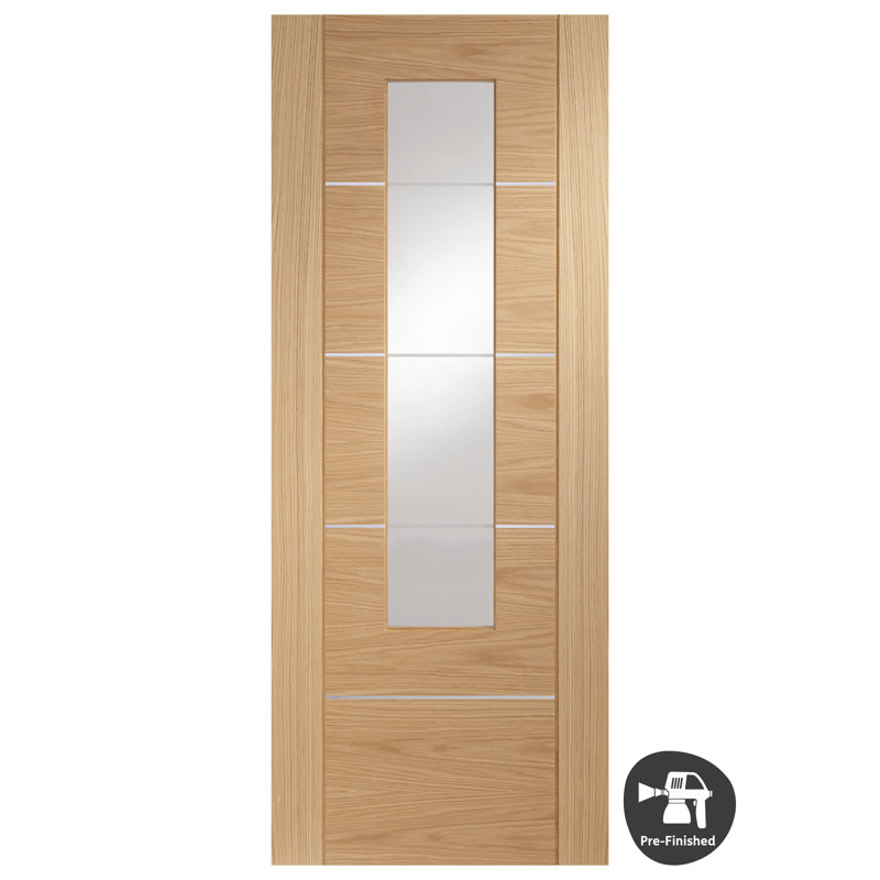Internal Glazed Oak Pre-Finished Portici, 1981mm H x 686mm W x 35mm D