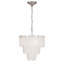 Lustre à 5 lumières et 3 niveaux - Nickel satiné-1182849860-1182849861