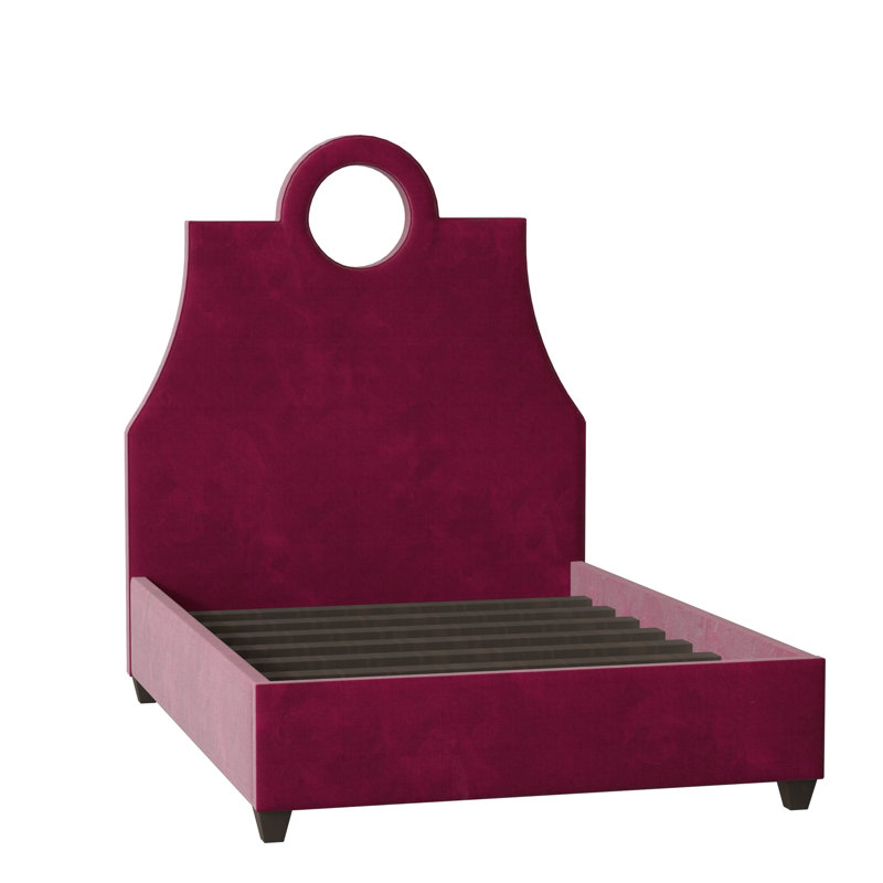 Tess Upholstered Bed, Queen, Tess Sisal, Brown Mahogany