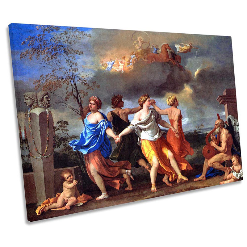 Nicolas Poussin A Dance Music Of Time - Wrapped Canvas Print, 30.5cm H x 45.7cm W x 2cm D