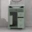 Meuble-lavabo 24 po avec lavabo, 3 tiroirs et armoire avec support de porte à 2 niveaux, tiroirs-121450690