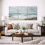 «Coastal Beach Teal Sky Ocean Wave Beach Shore», reproduction sur toile 3 pièces-91260030-124478737