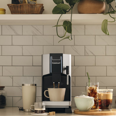 Cuisinart Fully Automatic Espresso & Coffee Machine, EM550C | Built-In Grinder & Milk Frother, 3 Coffee Options (Single, Double Shot, Americano), Cold