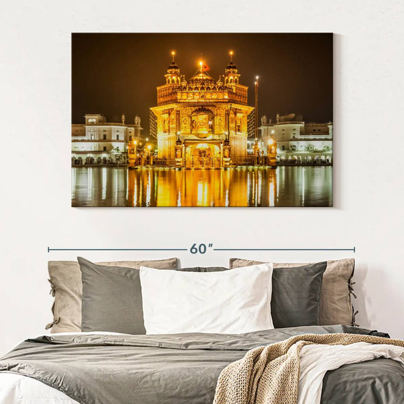 Golden Temple, 34" H x 51" W